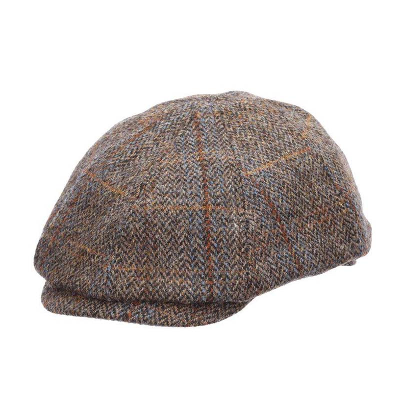 Saville Harris Tweed Wool Ivy Cap - Stetson Hat Flat Cap Stetson Hats STW364 Grey Medium 