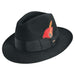Scarsdale Structured Wool Felt Raw Edge Fedora up to 2XL - Scala Hats Safari Hat Scala Hats WF536 Black Medium (22.5") 