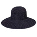 Petite Scrunchie Packable Sun Hat - Wallaroo Hats Wide Brim Sun Hat Wallaroo Hats PSCRBW Black / White Small (56 cm) 