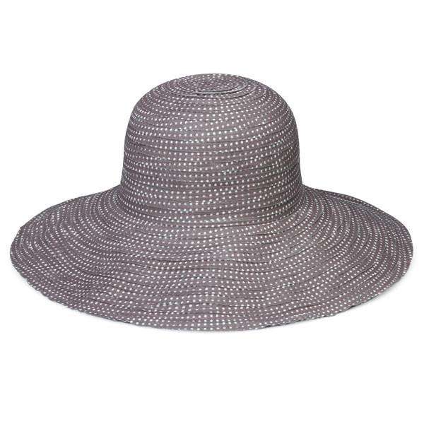 Petite Scrunchie Packable Sun Hat - Wallaroo Hats Wide Brim Sun Hat Wallaroo Hats PSCRGW Grey / White Small (56 cm) 