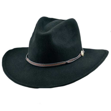 Sequoia Black Wool Felt Safari Hat - Biltmore Hats Safari Hat Biltmore Hats BF2146SEQU1 Black Small (55 cm) 