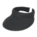 Clip On Straw Sun Visor with Comfort Band - JSA Hats Visor Cap Jeanne Simmons js6115BK Black  