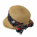 Small Bonnet Hat with Scarf - Boardwalk Style Cloche Boardwalk Style Hats da556fl Floral Medium (57 cm) 