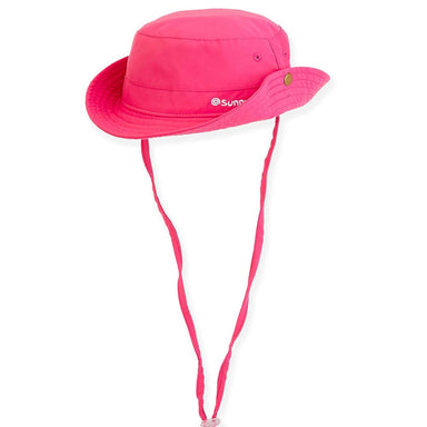 Small Heads Boonie Hat with Chin Cord - Sunny Dayz™ Bucket Hat Sun N Sand Hats HK404B-L Fuchsia 55 cm 