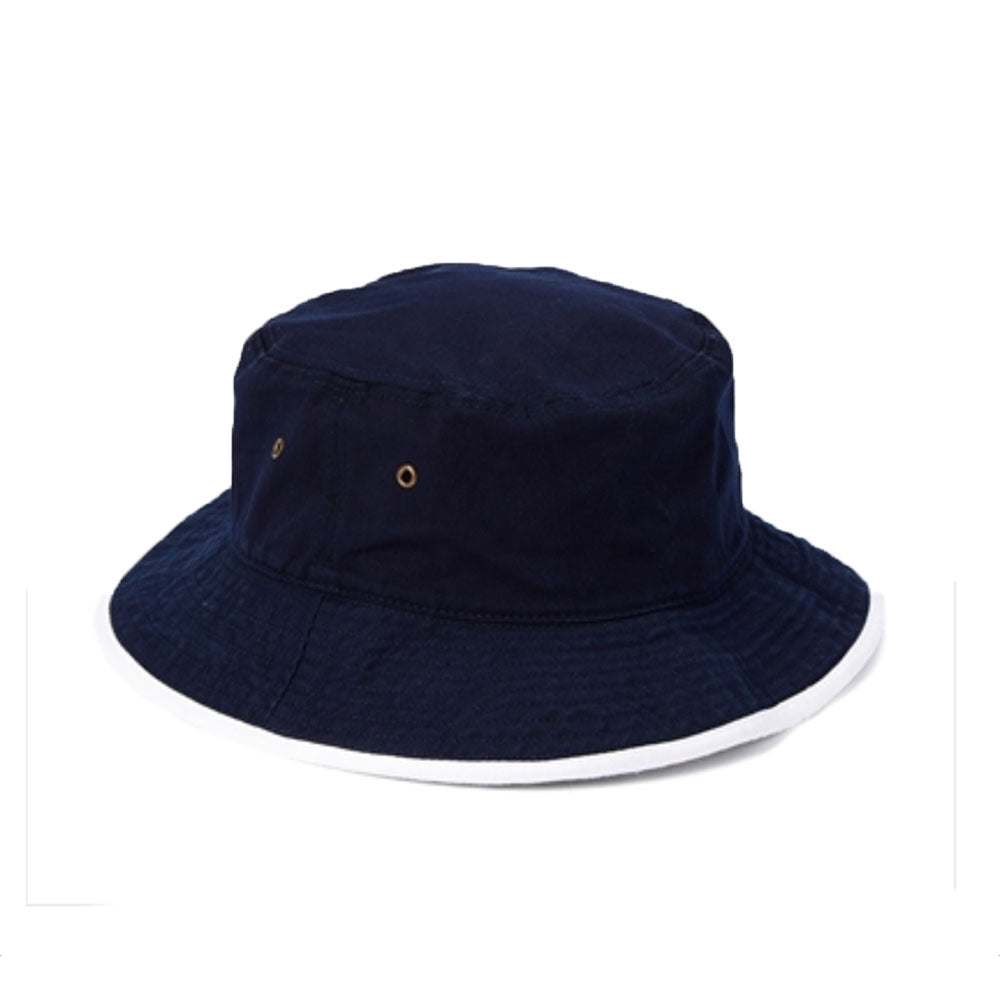Small Heads Classic Cotton Bucket Hat - Boardwalk Style Hats Bucket Hat Boardwalk Style Hats DACH06nv Navy-White Small (56 cm) 