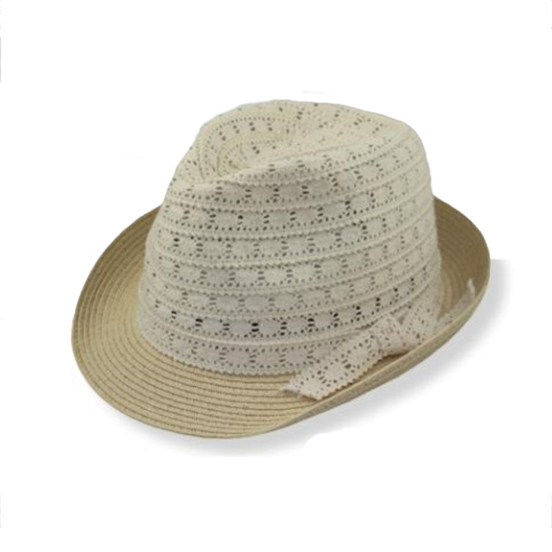 Small Heads Lace Crown Fedora Hat - JSA Petite Hats — SetarTrading Hats