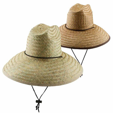 Small Heads Palm Lifeguard Beach Hat - Scala Kids Lifeguard Hat Scala Hats C918 Natural Small ( 55 - 56 cm) 
