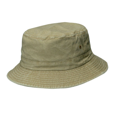 Small Heads Pigment Dyed Garment Washed Twill Bucket Hat - DPC Bucket Hat Dorfman Hat Co. C835 Sand Jr. S/M (53-54 cm)