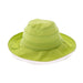 Small Heads Reversible Cotton & Seersucker Up Brim Hat - Boardwalk Style Hats Cloche Boardwalk Style Hats DA2951lm Lime XXS (52 cm) 