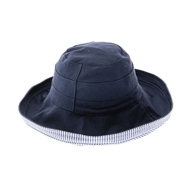 Small Heads Reversible Cotton & Seersucker Up Brim Hat - Boardwalk Style Hats, Cloche - SetarTrading Hats 