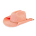 Small Heads Pink Straw Cowgirl Hat - Sunny Dayz Petite Hats Cowboy Hat Sun N Sand Hats HK392 Pink Small (54 cm) 