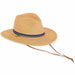 Small Heads Straw Hat with Chin Cord - Sunny Dayz™ Safari Hat Sun N Sand Hats HK452 Tan Small (54 cm) 