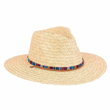 Small Heads Tribal Band Straw Hat with Chin Cord - Sunny Dayz™ Safari Hat Sun N Sand Hats