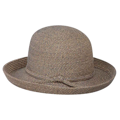 Small Kettle Brim Tweed Summer Hat - Jeanne Simmons Hats Kettle Brim Hat Jeanne Simmons js8328bk Black tweed Medium (57 cm) 