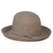 Small Kettle Brim Tweed Summer Hat - Jeanne Simmons Hats Kettle Brim Hat Jeanne Simmons js8328bk Black tweed Medium (57 cm) 