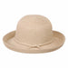 Small Kettle Brim Tweed Summer Hat - Jeanne Simmons Hats Kettle Brim Hat Jeanne Simmons js8328tn Tan tweed Medium (57 cm) 