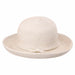 Small Kettle Brim Tweed Summer Hat - Jeanne Simmons Hats Kettle Brim Hat Jeanne Simmons js8328wh White tweed Medium (57 cm) 