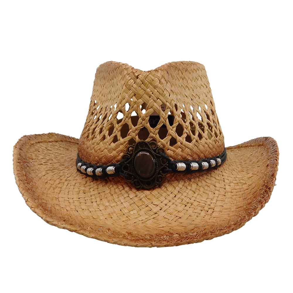Small Size Straw Cowboy Hat with Concho - Milani Hats Cowboy Hat Milani Hats    