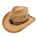 Small Size Straw Cowboy Hat with Concho - Milani Hats Cowboy Hat Milani Hats KST003 Tan XS (54 cm) 