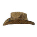 Small Size Straw Cowboy Hat with Turquoise Concho - Milani Hats Cowboy Hat Milani Hats    