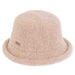 Soft Knit Wool Cloche Hat with Rolled Edge - Adora Wool Hat® Cloche Adora Hats AD1063C Sand Medium (57.5 cm) 