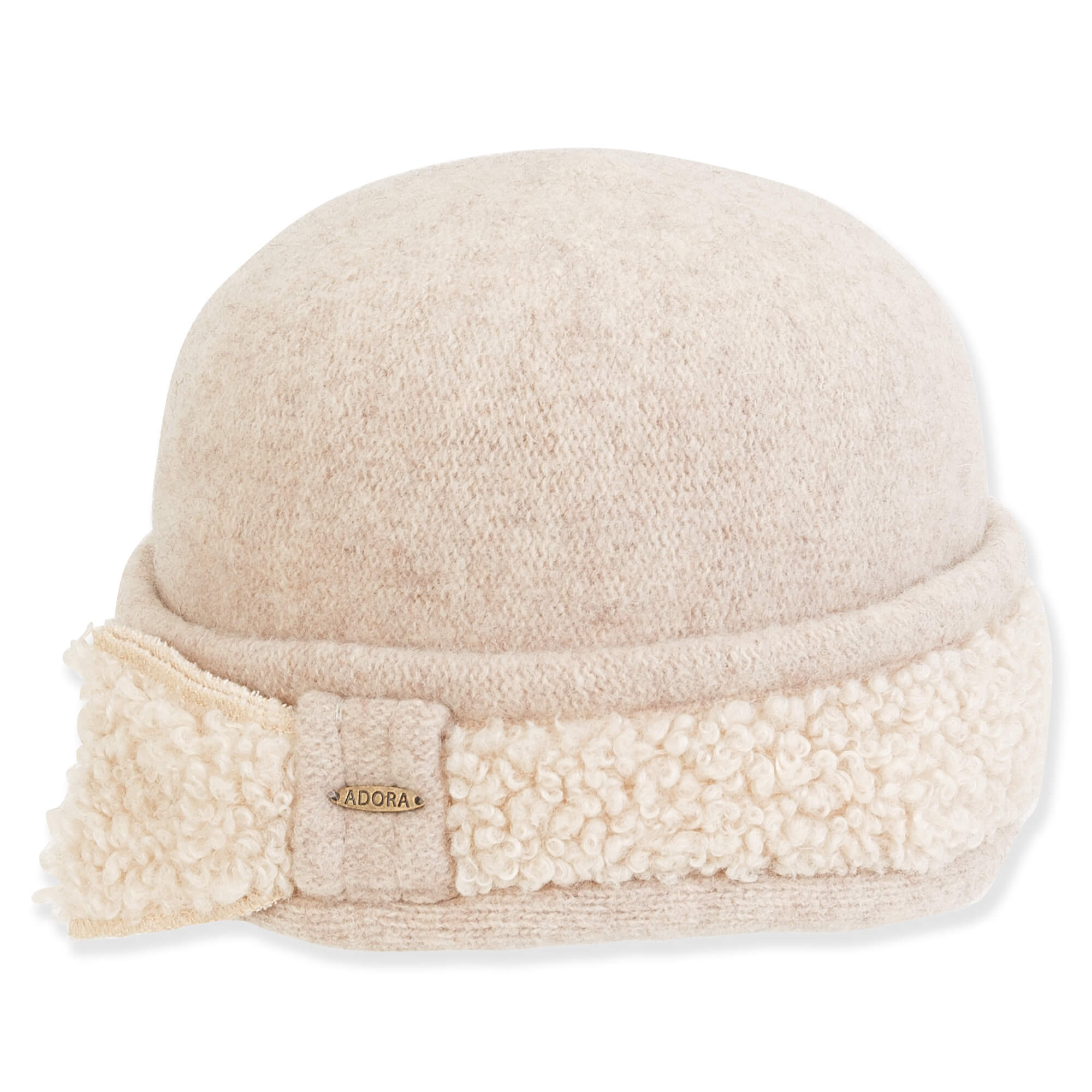Soft Wool Cuffed Beanie - Adora® Hats Beanie Adora Hats AD1233B Beige  
