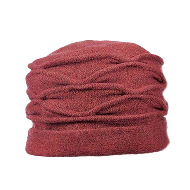 Soft Wool Pulled Turban Beanie - Scala Hats Beanie Scala Hats LW613 Burgundy M/L (57-59 cm) 