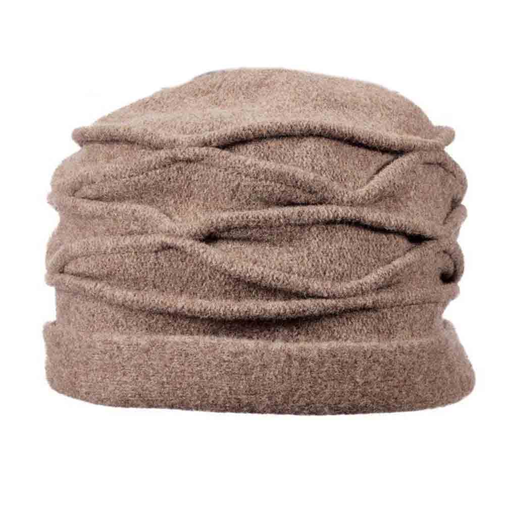 Soft Wool Pulled Turban Beanie - Scala Hats Beanie Scala Hats LW613 Mushroom M/L (57-59 cm) 