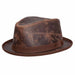 Soho Leather Fedora Hat - Ashbury Hats Fedora Hat Head'N'Home Hats  Brown S (54-55 cm) 