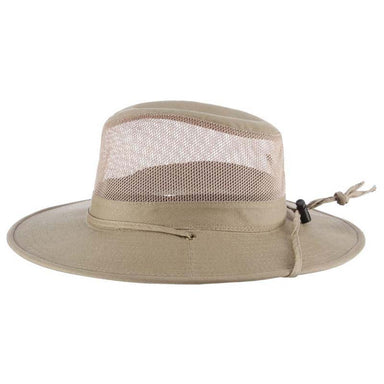 Solarweave® Mesh Crown Safari Hat, Camel - DPC Outdoor Design Safari Hat Dorfman Hat Co. SPF4-CAML1 Camel Small (55 cm)