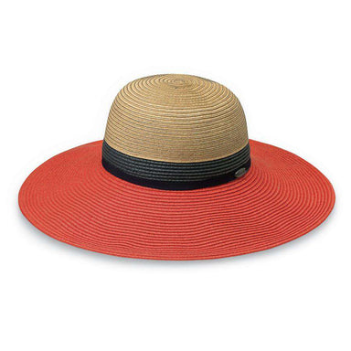 St. Tropez Large Brim Sun Hat - Wallaroo Hats Floppy Hat Wallaroo Hats WSSTTOR Red Orange M/L (58 cm) 