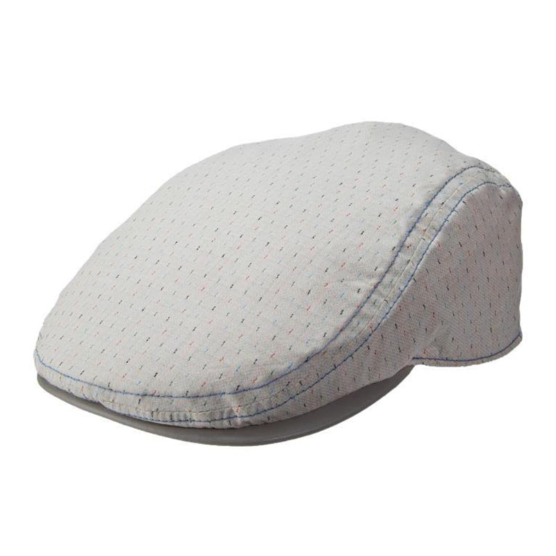 Stacy Adams Flat Cap Leatherette Under Bill Grey Men's Golf