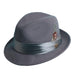 Stacy Adams Snap Brim Fedora Hat - Grey, Fedora Hat - SetarTrading Hats 