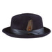 Stacy Adams Snap Brim Fedora Hat - Navy, Fedora Hat - SetarTrading Hats 