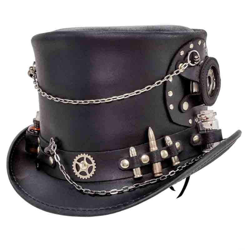 New Black Steampunk Hat Free Shipping USA