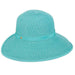 Straw Backless Facesaver Hat - Cappelli Straworld Facesaver Hat Cappelli Straworld CSW23AQ Aqua Medium (57 cm) 
