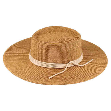 Straw Gaucho Hat with Rope Tie - Jeanne Simmons Hats, Bolero Hat - SetarTrading Hats 