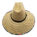 Straw Lifeguard Hat with Surfboard Print Underbrim - Kenny K. Hats Lifeguard Hat Great hats by Karen Keith    