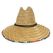Straw Lifeguard Hat with Surfboard Print Underbrim - Kenny K. Hats Lifeguard Hat Great hats by Karen Keith LM9-Ds Natural Small (55 cm) 