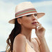 Straw Safari Hat with Multi Color Striped Band - Sun 'N' Sand Safari Hat Sun N Sand Hats    