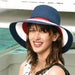 Striped Nautical Big Brim Hat with Rope and Anchor - Callanan Hats Wide Brim Hat Callanan Hats    