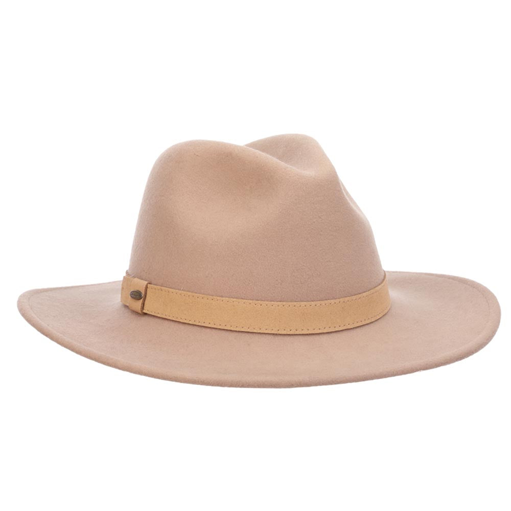 Structured Wool Felt Wide Brim Safari Hat - Scala Hats, Safari Hat - SetarTrading Hats 
