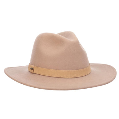 Structured Wool Felt Wide Brim Safari Hat - Scala Hats Safari Hat Scala Hats LF271 Mink S/M (57 cm) 