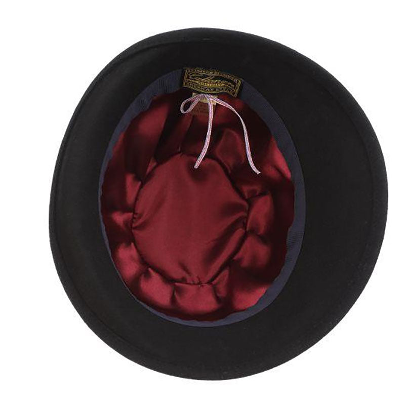 Asymmetric cloche hat: vintage red men\'s neck ties 6-Way Shapeable Wool Felt Cloche Hat – Village Hat Shop main image 4