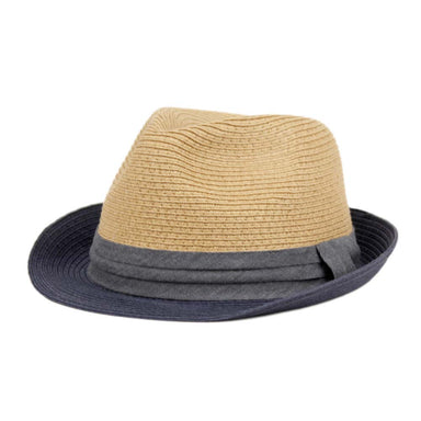 Summer Fedora for Small Heads - Angela & Williams Hats Fedora Hat Sun N Sand Hats KF6015 Navy Small (54 cm) 
