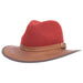 Summit Safari Wool and Leather Hat, Sangria - American Outback Safari Hat Head'N'Home Hats summitBO Sangria M (57-58 cm) 