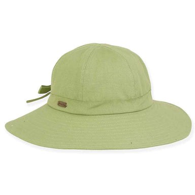 Sunshine Cotton Sun Hat with Split Brim - Sun 'n' Sand Hats Facesaver Hat Sun N Sand Hats HH2912F Green OS 