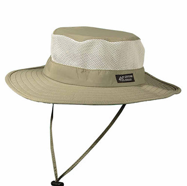 Supplex® Nylon Boonie with Chin Cord - DPC Global Hats Bucket Hat Dorfman Hat Co. MC2X-KH1 Khaki Small (55 cm) 