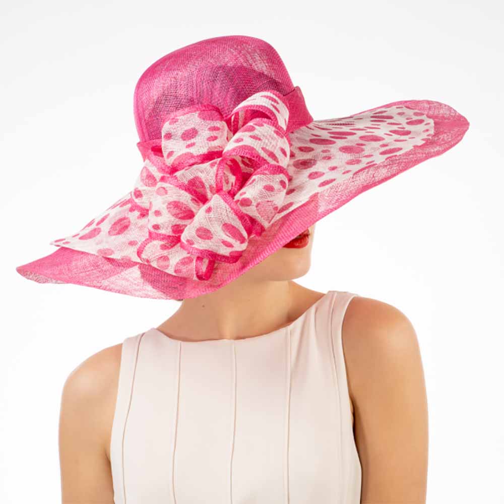 Pink Floral Wide-Brim Women’s Dress Hat with Ribbon Accents Karen Morris Millinery | Elevate Your Style Today main image 4