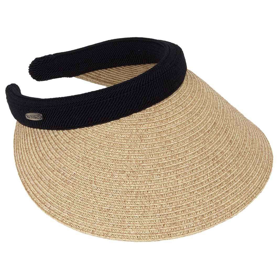 Braided Toyo Clip On Sun Visor - Karen Keith Visor Cap Great hats by Karen Keith TV89A Natural  